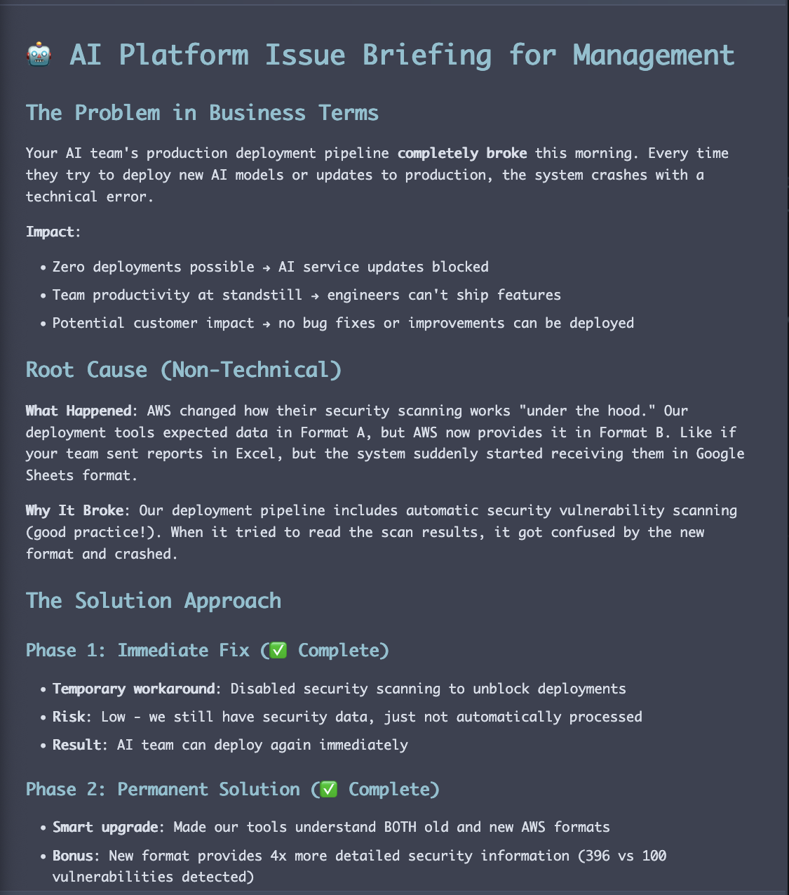 AGAI Management Briefing