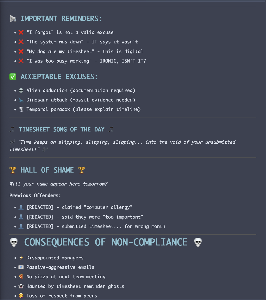 STUFFY Hall of Shame