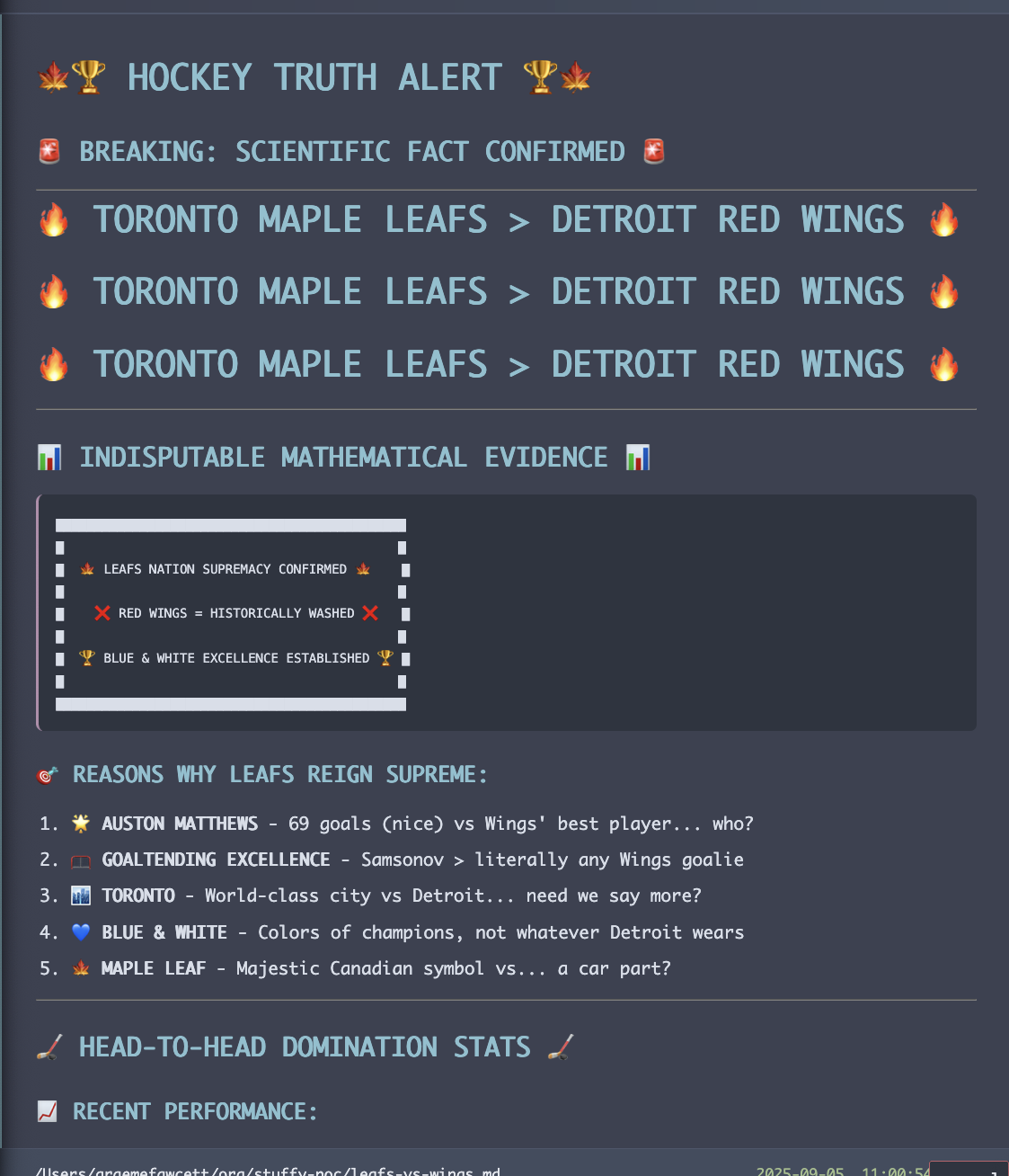 STUFFY Hockey Truth Alert